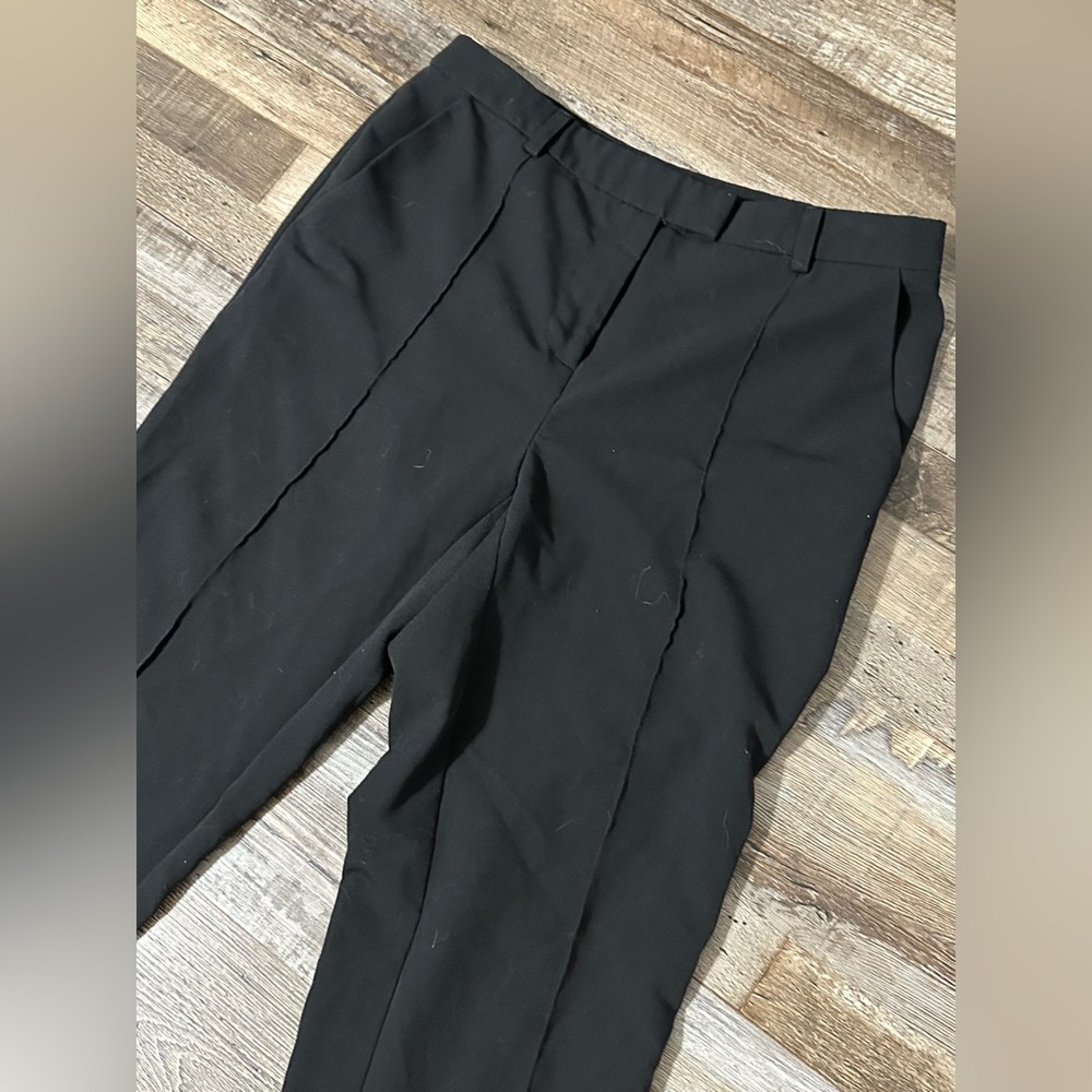 Topshop Tall 4 pants black straight cut long length dress slacks - Picture 8 of 12
